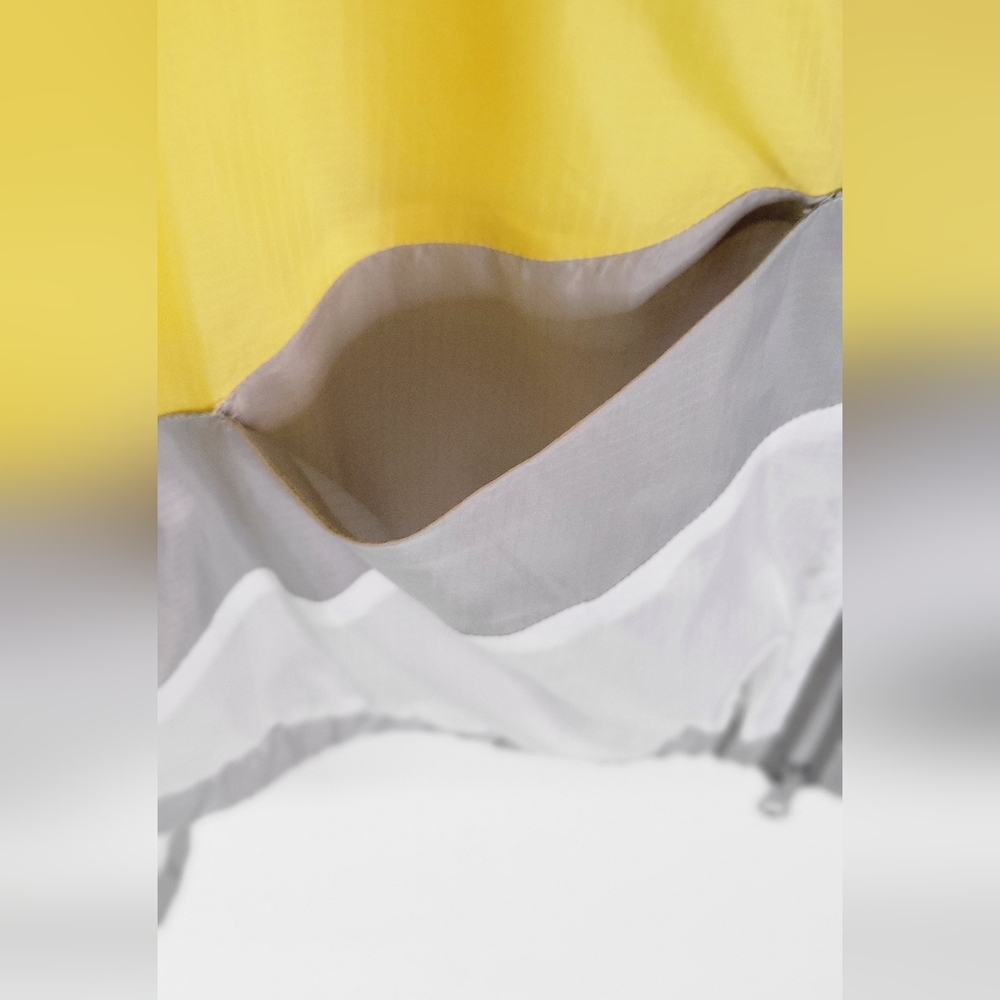 Blanc Noir - Tulum Windbreaker - Yellow and Gray Jacket - Size L - Picture 12 of 16